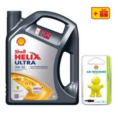 Моторное масло Shell Helix Ultra 5W-30 5л + освежитель Little Joe