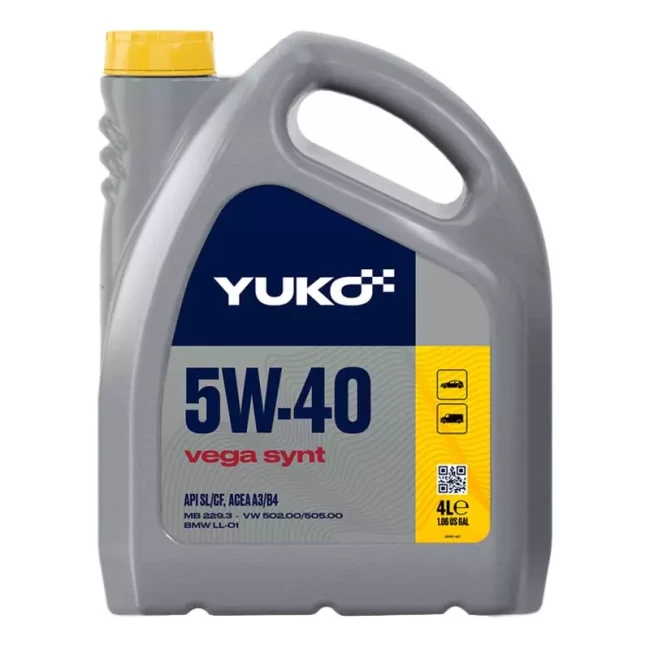 Масло моторное YUKO VEGA SYNT 5W-40 API SL/CF 4л Масло моторное YUKO VEGA SYNT 5W-40 API SL/CF 4л