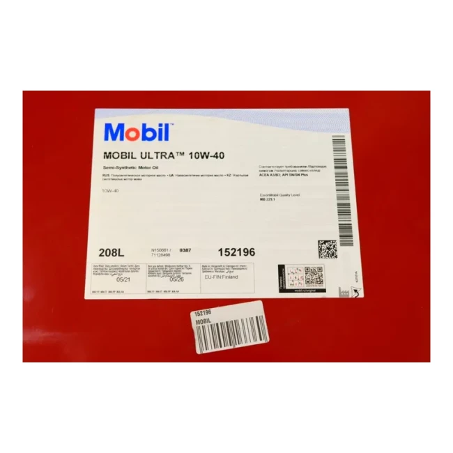 Моторное масло Mobil Ultra 10W-40 208л (152196)