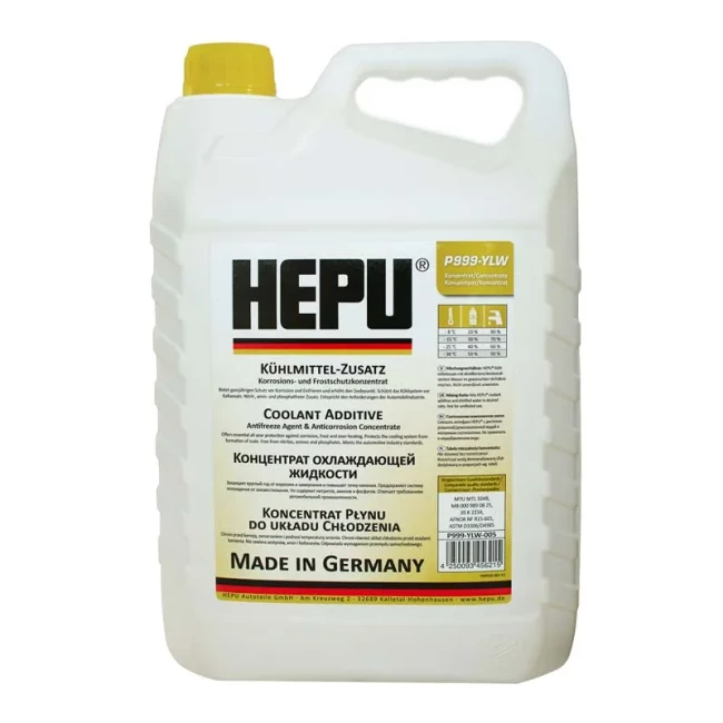 Антифриз Hepu G11 -38°C желтый 5л (P999-YLW-005)