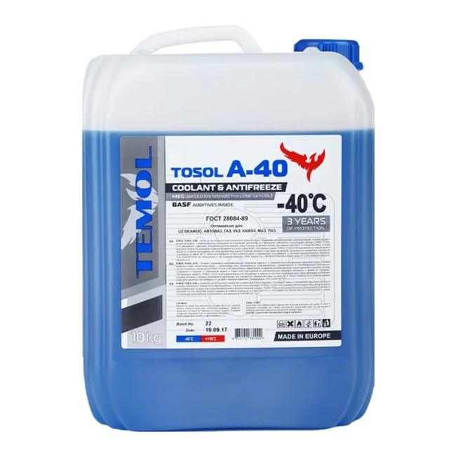 Тосол Temol A-40 G11 синий 10л