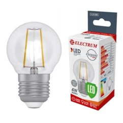 Лампа светодиодная Electrum Filament 4W E27 4000K шар-ретро