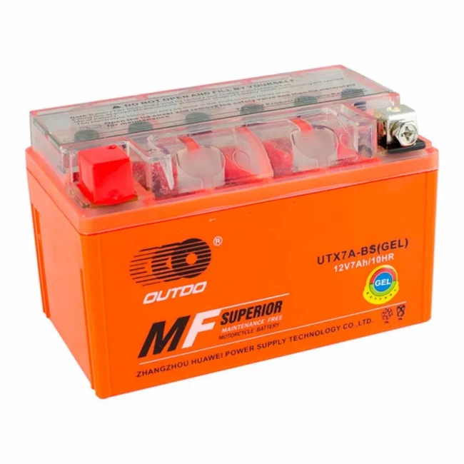 Мото аккумулятор OUTDO MOTO GEL 6СТ-7Ah Аз (UTX7A-BS/YTX7A-BS) Мото аккумулятор OUTDO MOTO GEL 6СТ-7Ah Аз (UTX7A-BS/YTX7A-BS)
