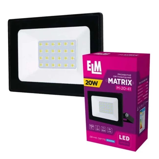 Светодиодный прожектор ELM Matrix-M 20W 6500К (26-0038)