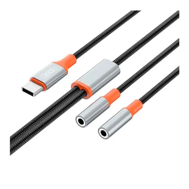 Кабель XO USB Type-C –  AUX 3,5мм (NB-R269B.black/855087)