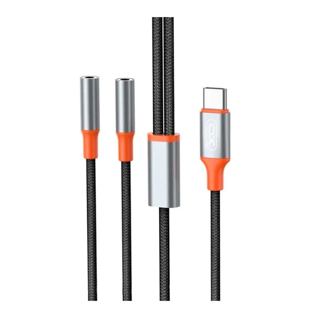 Кабель XO USB Type-C –  AUX 3,5мм (NB-R269B.black/855087)
