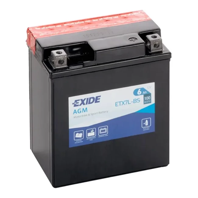Мото акумулятор EXIDE AGM 6CT-6Ah АзЕ (ETX7L-BS)