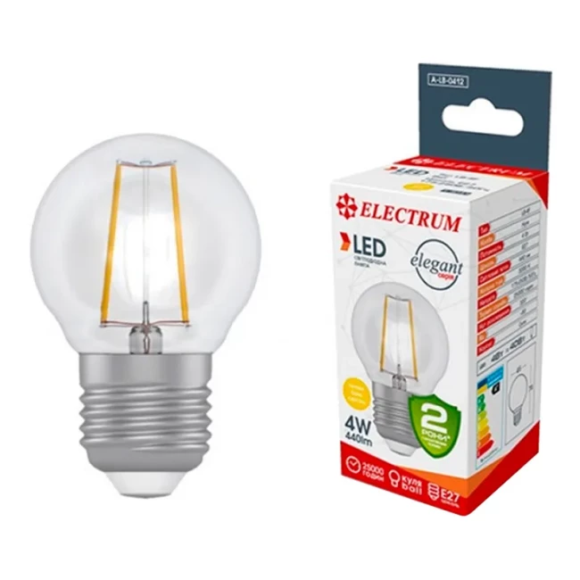 Лампа светодиодная Electrum Filament 4W E27 2900K (A-LB-0412)