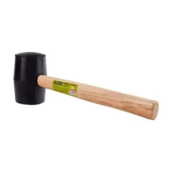 Киянка гумова 450г, чорна, ручка з деревини
