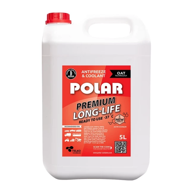 Антифриз Polar Premium Long LLC G12 -37 ° C червоний 5л