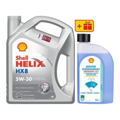 Промонабір Shell Helix HX8 5W-30 4л + Shell Winter Screenwash 1 л (ТОВ-У512760)