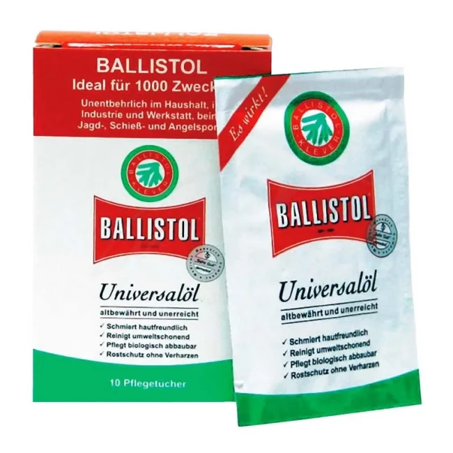 Салфетки для чистки оружия Klever Ballistol 10шт. (226-1014) Салфетки для чистки оружия Klever Ballistol 10шт. (226-1014)