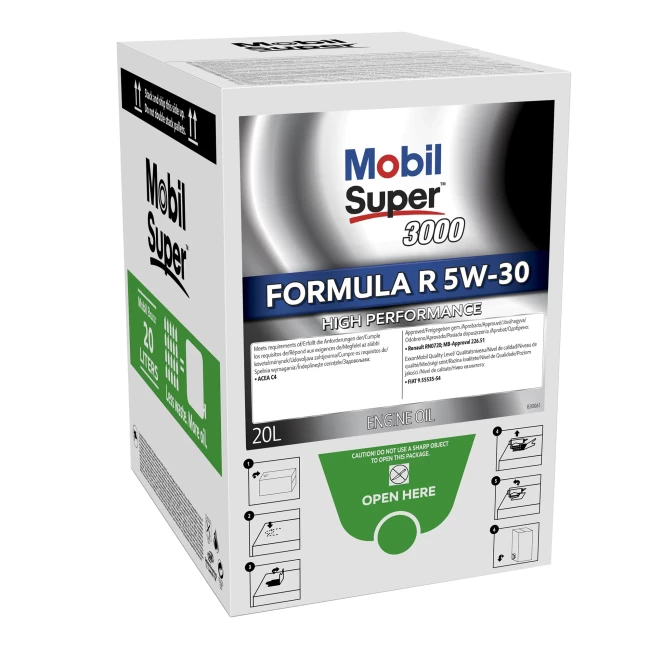 Моторное масло Mobil Super 3000 Formula-R 5W-30 BAG-IN-BOX 20л (154537)