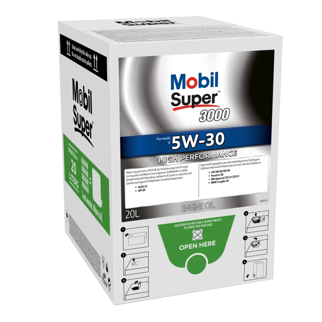 Моторное масло Mobil Super 3000 Formula V 5W-30 BAG-IN-BOX 20л (155500)