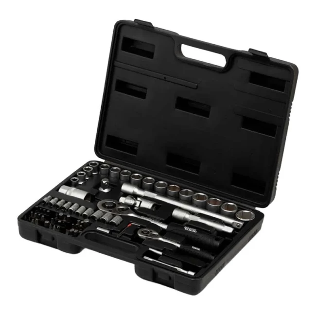 Набор насадок торцевых CRV 1/4" и 1/2" с трещоткой Mastertool, 72шт в кейсе (78-7072)