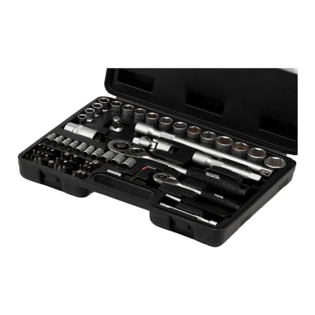Набор насадок торцевых CRV 1/4" и 1/2" с трещоткой Mastertool, 72шт в кейсе (78-7072)