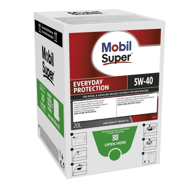 Моторное масло Mobil Super Everyday Protection 5W-40 BAG-IN-BOX 20л (157966)