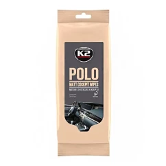 Салфетки влажные для очистки панели приборов и пластиковых деталей K2 Polo Matt Cockpit Wipes 24 шт. (K425)