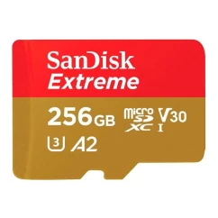 Карта памяти SanDisk microSD 256GB C10 UHS-I U3 R190/W130MB/s Extreme V30 + SD