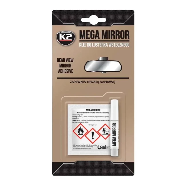 Клей для зеркала заднего вида K2 Mega Mirror 0,6+0,5мл (B110)