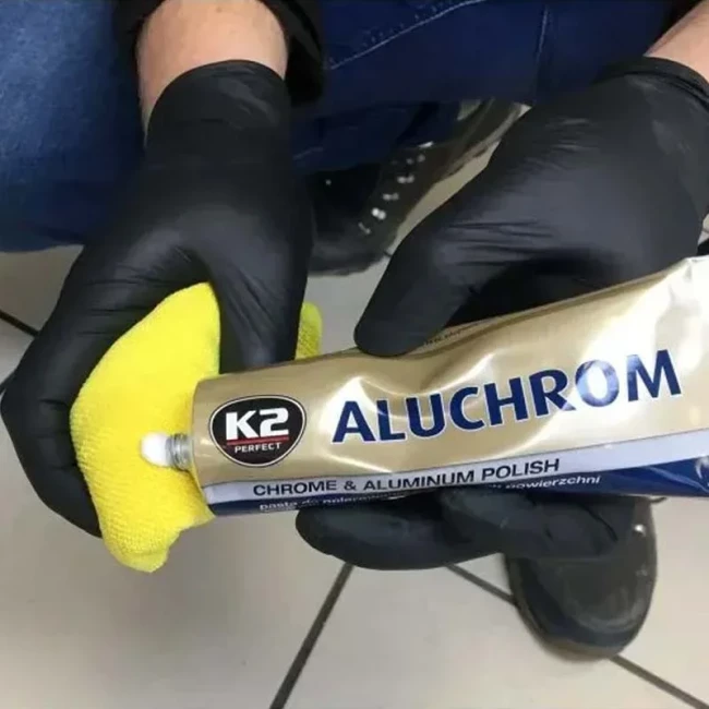 Паста для полировки хромированных изделий K2 Aluchrom 120г (K0031)