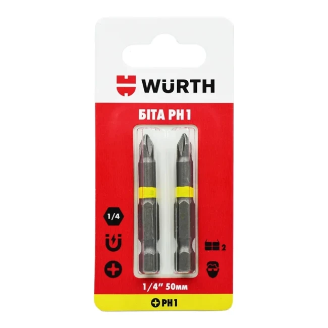 Бита PH1 1/4IN L50мм 2шт (1614176691902) Бита PH1 1/4IN L50мм 2шт (1614176691902)