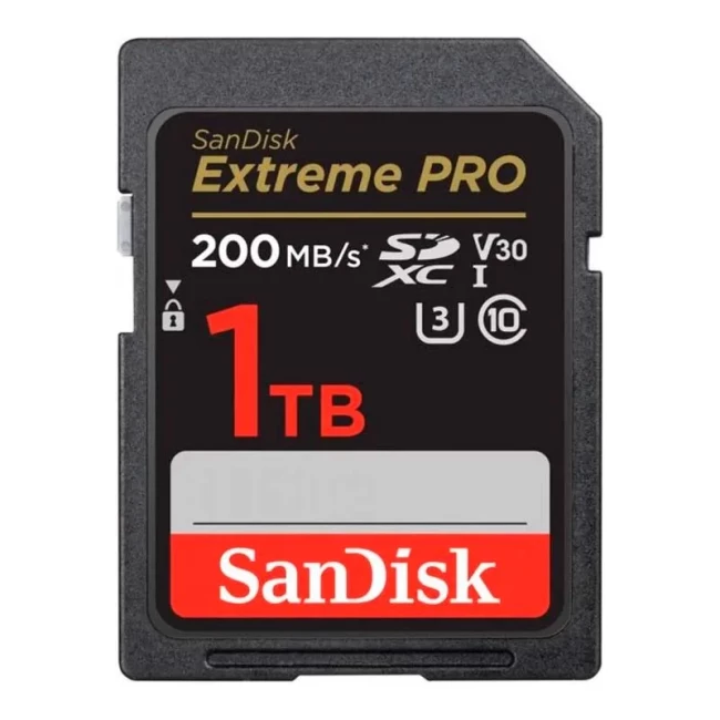 Карта памяти SanDisk SD 1TB C10 UHS-I U3 R200/W140MB/s Extreme Pro V30 (SDSDXXD-1T00-GN4IN)