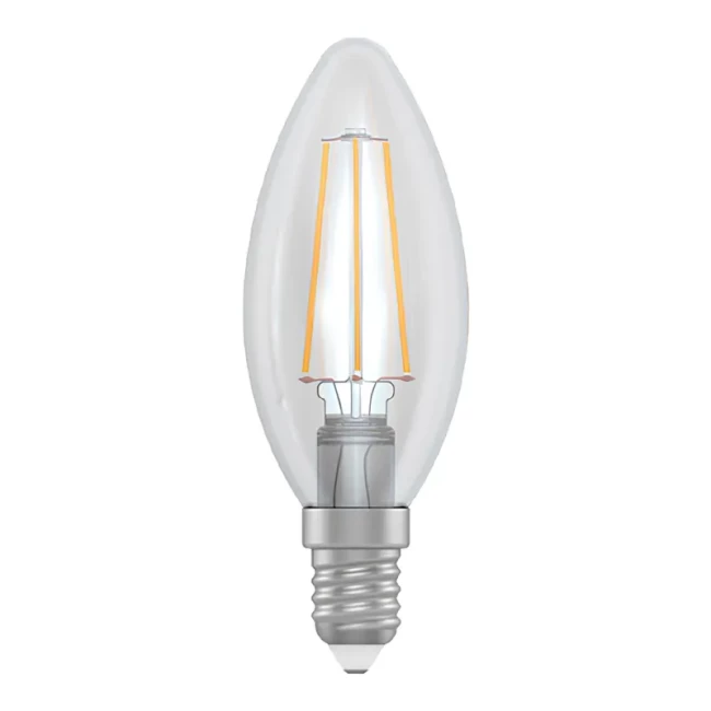 Лампа светодиодная Electrum Filament 4W E14 3000K свеча ретро (A-LC-1942) Лампа светодиодная Electrum Filament 4W E14 3000K свеча ретро (A-LC-1942)