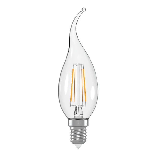 Лампа светодиодная Electrum Filament 4W E14 4000K свеча на ветру ретро (A-LC-1368)