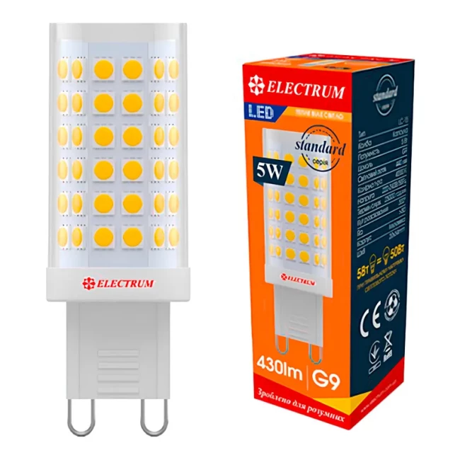 Лампа светодиодная капсула Electrum 5W G9 3000K (A-LC-1897)