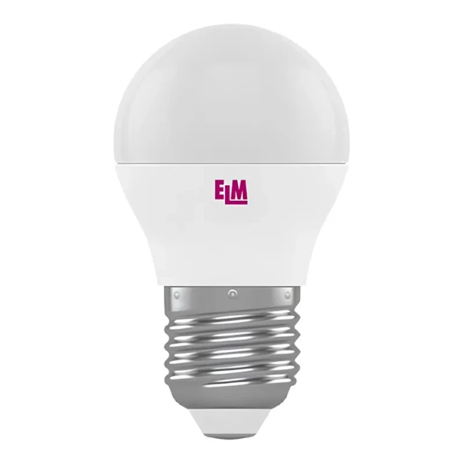 Лампа светодиодная шар ELM 5W E27 4000K (18-0087)