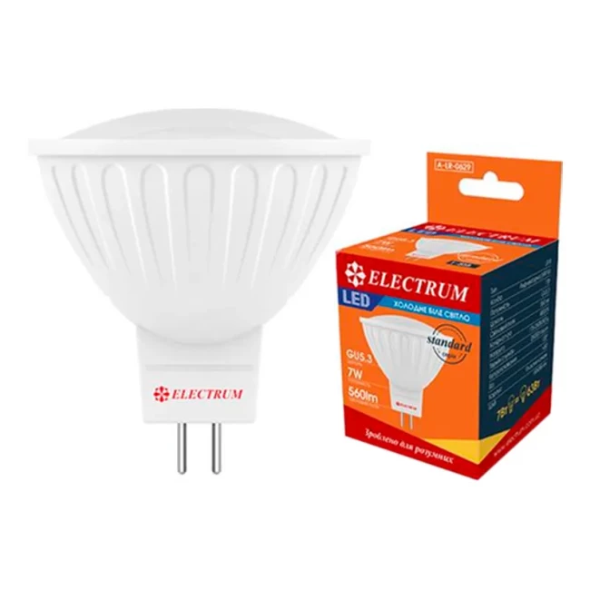 Светодиодная лампа Electrum 7W MR-16 GU5.3 4000K (A-LR-0629)
