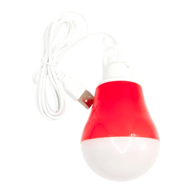 USB-світильник із LED-лампочкою Dengos Red (LED-BULB-5V5W-RED)