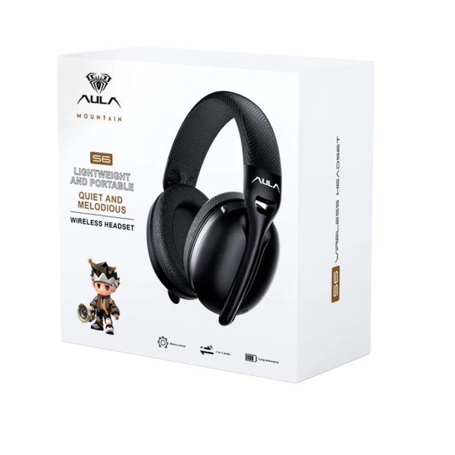 Навушники Aula S6 Wireless Headset Black (6948391235554)