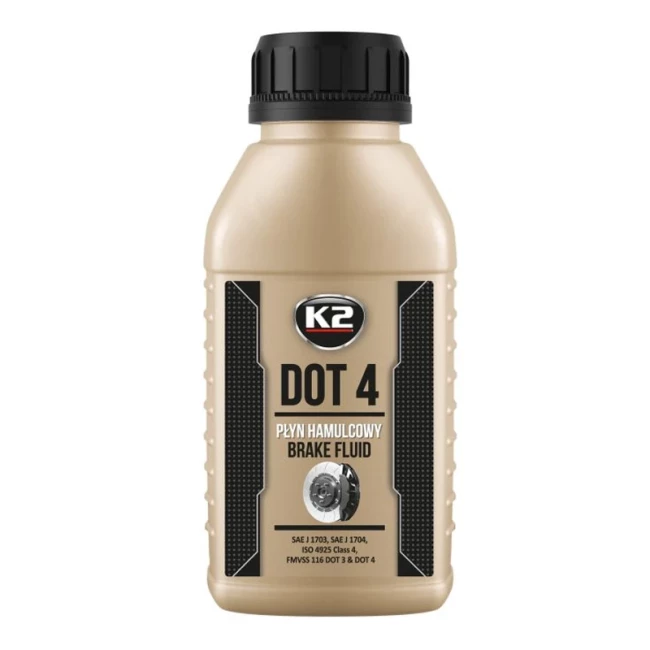 Тормозная жидкость K2 Turbo DOT 4 Brake Fluid 250мл (T124)