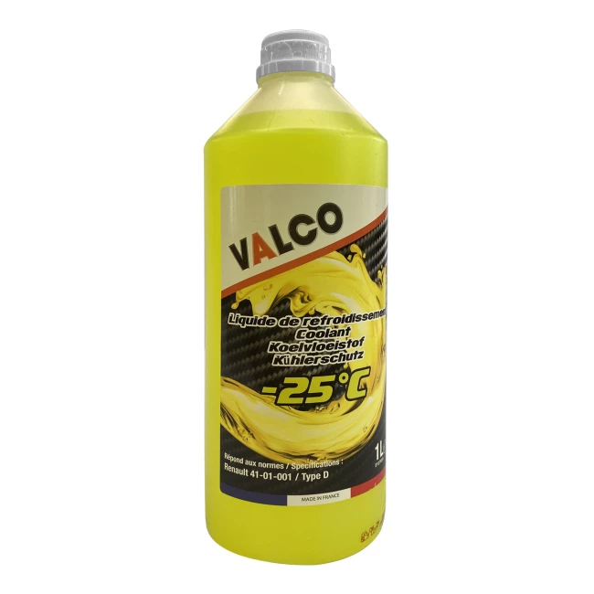 Антифриз Valco LR Renault -25°C жовто-зелений 1л (PF015415) Антифриз Valco LR Renault -25°C жовто-зелений 1л (PF015415)