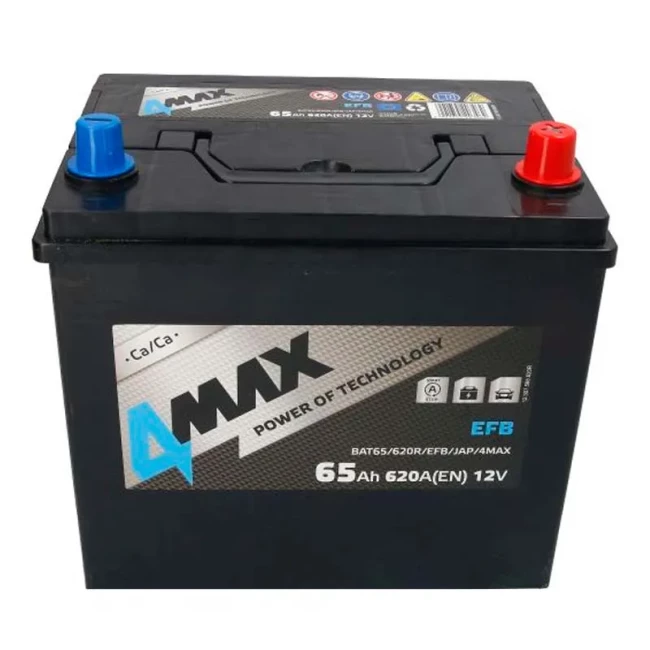 Автомобильный аккумулятор 4MAX 6CT-65Ah АзЕ (BAT65/620R/EFB/JAP/4MAX)
