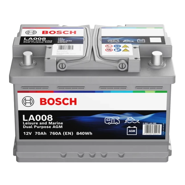Автомобільний акумулятор BOSCH Dual Purpose AGM 6СТ-70Ah АзЕ (0 092 LA0 080)