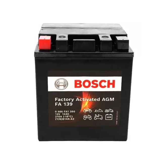 Мото аккумулятор BOSCH FA139 6СТ-12Ah Аз (0 986 FA1 390)