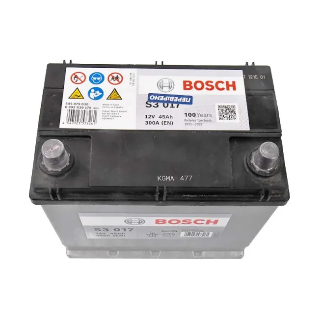 Автомобильный аккумулятор BOSCH S3 017 6СТ-45Ah Asia Аз (0 092 S30 170)