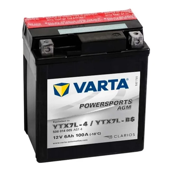 Мото акумулятор VARTA 6СТ-6Ah АзЕ  (YTX7L-BS VARTA FUN)