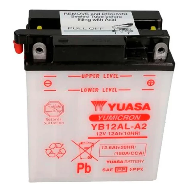 Мото аккумулятор YUASA 6СТ-12Ah АзЕ (YB12AL-A2)