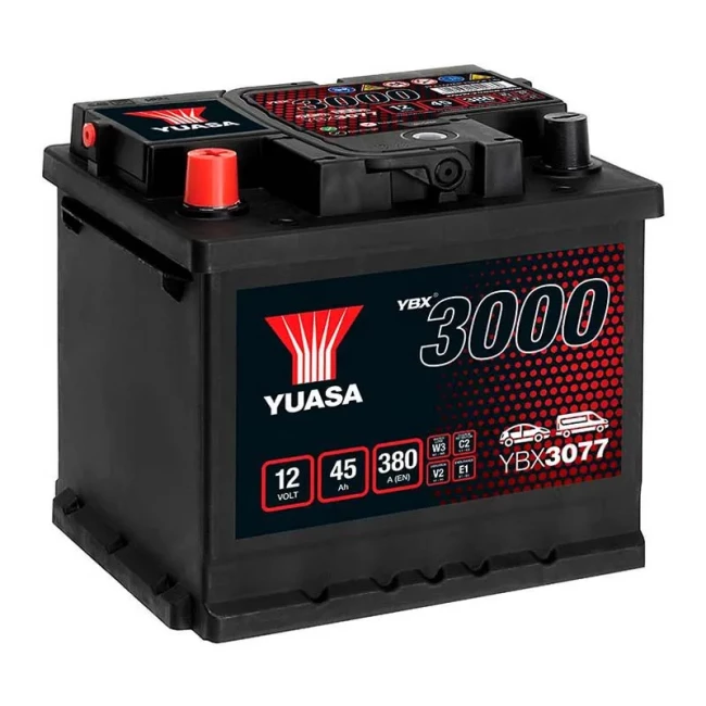 Автомобильный аккумулятор YUASA 6СТ-45Ah Аз (YBX3077)