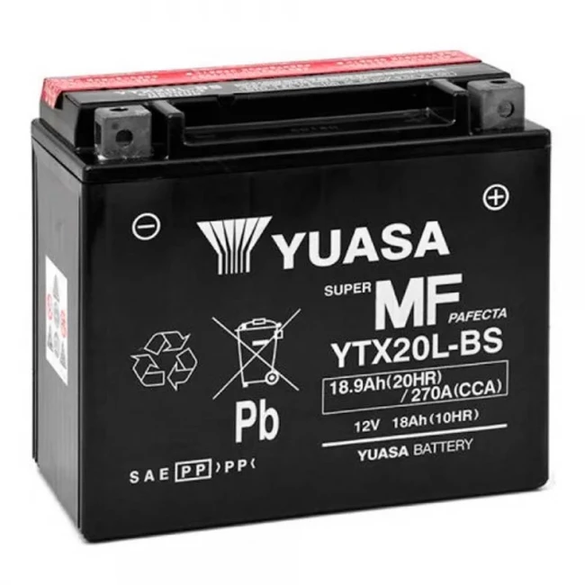 Мото акумулятор YUASA 6СТ-18Ah АзЕ (YTX20L-BS) Мото акумулятор YUASA 6СТ-18Ah АзЕ (YTX20L-BS)