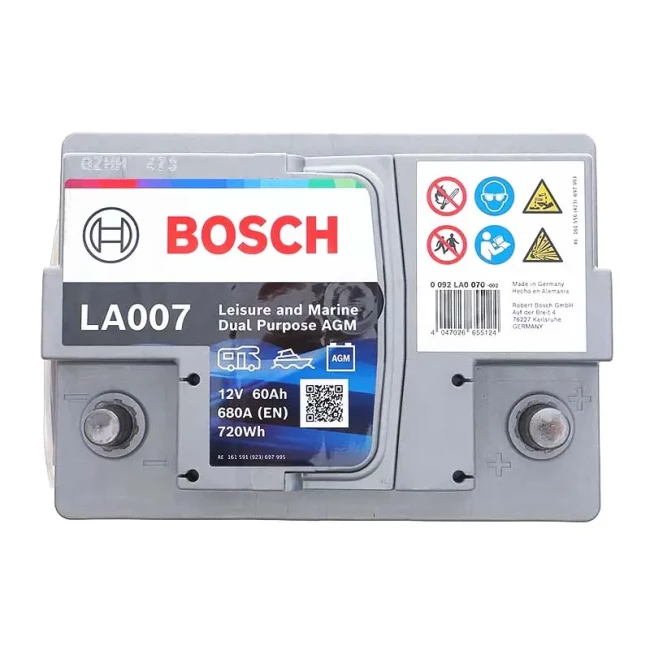 Автомобильный аккумулятор BOSCH LA007 6СТ-60Ah АзЕ (0 092 LA0 070)