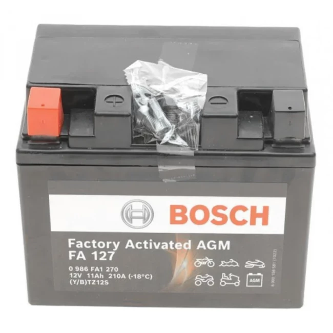 Мото аккумулятор BOSCH Factory Activated AGM 6СТ-11Ah Аз (0 986 FA1 270)