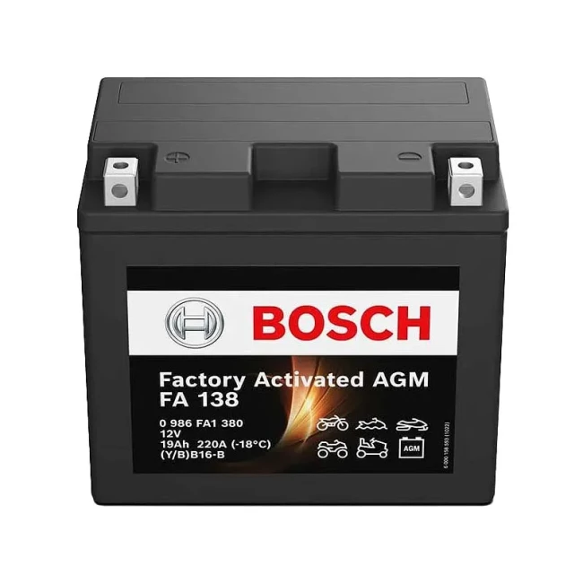 Мото акумулятор BOSCH FA 138 6СТ-19Ah Аз (0 986 FA1 380) Мото акумулятор BOSCH FA 138 6СТ-19Ah Аз (0 986 FA1 380)