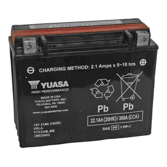 Мото акумулятор YUASA 6СТ-21Ah 12V (YTX24HL-BS)