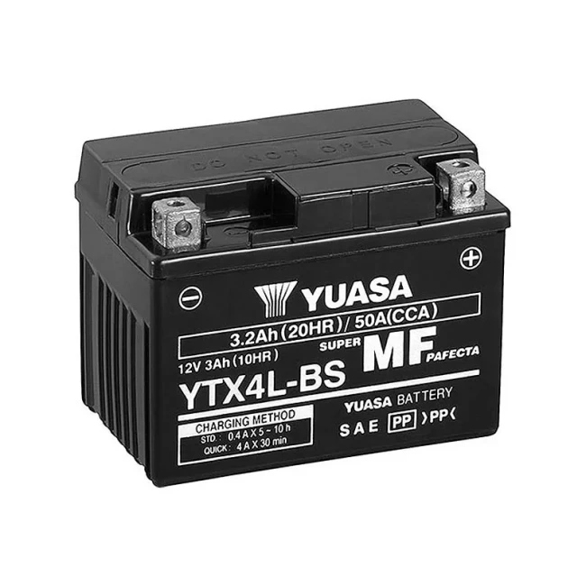 Мото акумулятор YUASA SUPER MF PAFECTA 6СТ-3.2Ah АзЕ (YUASA YTX4L-BS)