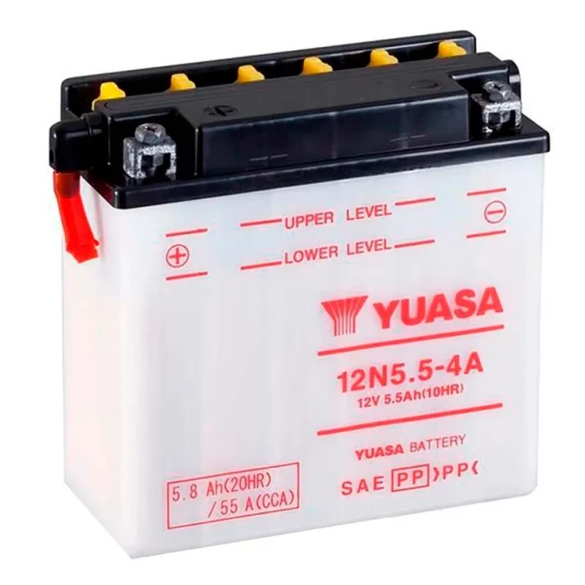 Мото аккумулятор YUASA 6СТ-5.5Ah Аз (12N5.5-4A)